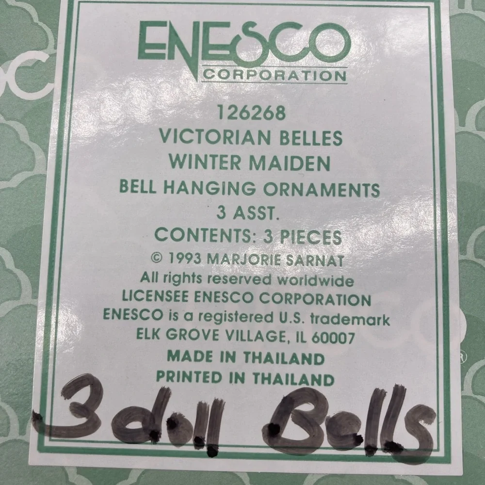 Vintage nib enesco‎ Victorian belles ornaments
